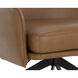 Crosby Missouri Cognac Leather Swivel Lounge Chair, Swivel